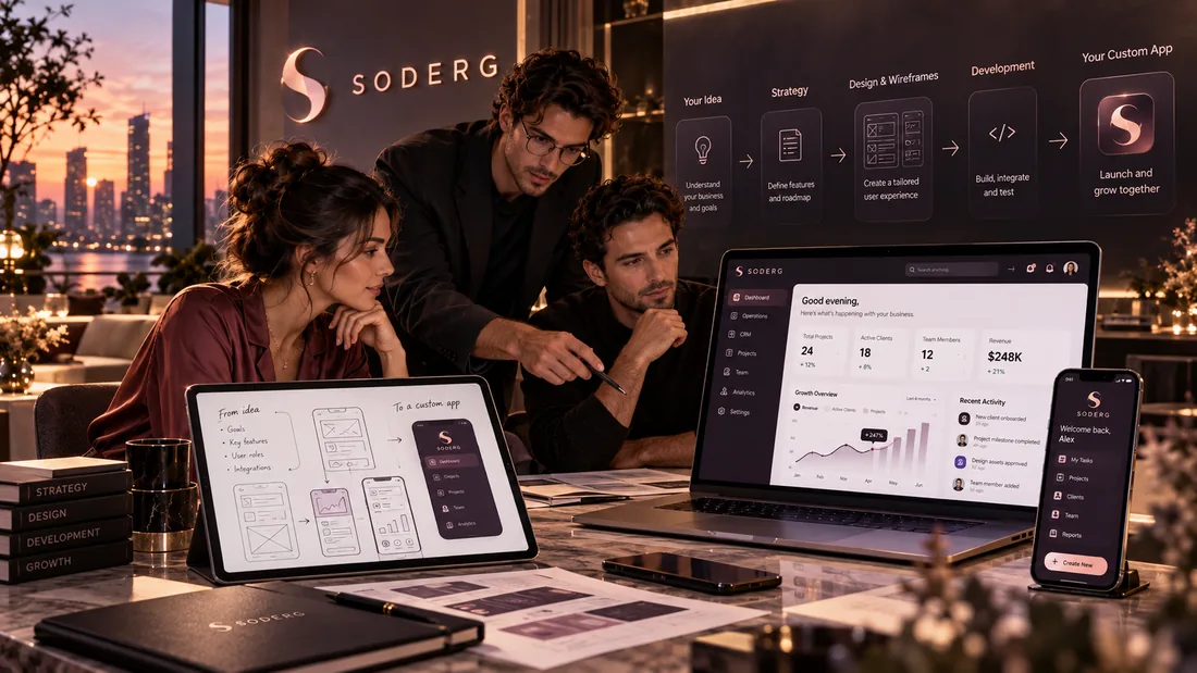 Visual conceptuel d'une application métier personnalisée
